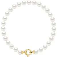 Diadema - Armband - Echte Süßwasserperlen - Gelbgold