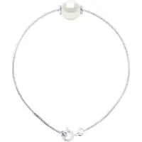 Diadema Maschenarmband Serpentin Rund Süßwasserperle und Weiß 9-10 mm 925