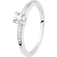 Diadema Diamant Solitaire unterstützt 0,070 Cts Illusion 1 Ct Weißgold mit vier Krallen gesetzt