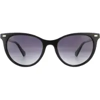 Polaroid Cat Eye Womens Schwarz Grau Grau Gradient Polarisierte Sonnenbrille