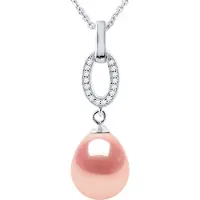 Diadema SHUTTLE Halskette Süßwasserperlen-Schmuck 9-10 mm Rosa 925