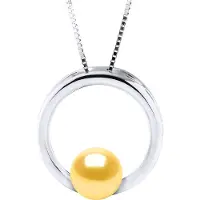 Diadema CIRCLE Halskette Süßwasserperle rund 8-9 mm Gold 925