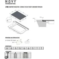 NOVY Inductie Comfort, Schwarz, Integriert, Zonen-Induktionskochfeld, Glas, 4 Zone(n), 4 Zone(n)