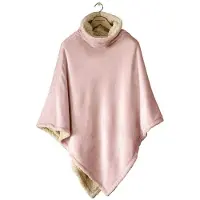 De Witte Lietaer Poncho Ganges Unisex Vieux Rose-Einheitsgröße