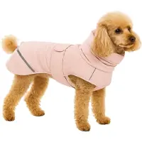 Flamingo Hundemantel Winter – Cujo Rosa – XXS 30cm – warm & modisch – Polyester – isothermische Innenschicht – wasserabweisend – reflektierende Streifen – Klettverschluss – Geschirröffnung