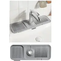 Hermia Concept , Byev - Grey, Spritzschutz für Waschbecken, Grau, 100 % KUNSTSTOFF, 13,7 x 37 x 1,5 cm