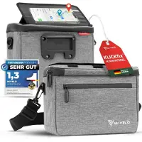 OEM - Lenkertasche - Wasserabweisend & Klickfix-kompatibel - 7 Liter - Grau