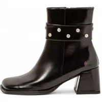 Art für Damen. 11706S101003_001 Glänzende Lederstiefeletten schwarz (36), 5 bis 8 cm, Reißverschluss, Klassisch
