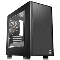 Thermaltake Versa H17 Window, Micro Tower, PC, Schwarz, micro ATX, Mini-ITX, SPCC, 15,5 cm