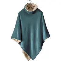 De Witte Lietaer Poncho Ganges Unisex Petrol-Einheitsgröße