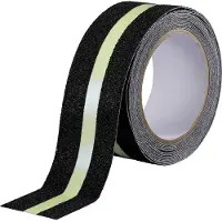 Toolcraft TO-10187130 Anti-Rutschband Schwarz, Grün (L x B) 10 m x 55 mm 1 St.