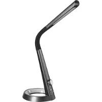 Beliani Schreibtischlampe schwarz Kunststoff 3 CCT-Modi stufenloser Dimmer USB-Anschluss verstellbarer Schirm Home Office