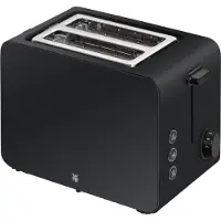 WMF Stelio 0414210071, 2 Scheibe(n), Schwarz, Edelstahl, Tasten, Niveau, Drehregler, 1050 W, 281 mm
