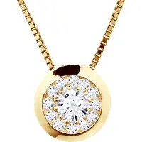 Diadema - Halskette mit Diamanten - Gelbgold - venezianische Kette