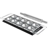 Marcato Ravioli Brett mit Teigroller - Schwarz - 10 Fächer