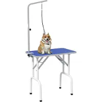 PawHut Hundefriseur Tisch 81L x 48,5B x 80H cm Blau | Gr.: onesize