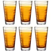 Leonardo Wasserglas Varia Struttura Orange 280 ml (6er Set)
