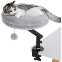 PawHut Katzen-Schreibtischbett mit 360°Drehung verstellbarer Höhe maschinenwaschbar