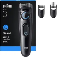 Braun Haarschneider "Barttrimmer Series 3 BT3520" ultrascharfe Klinge, 50 Min Akkulaufzeit, 40 Längeneinstellungen