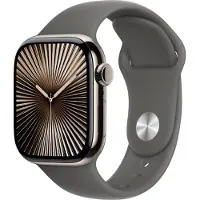 Apple Watch S10 Cell/42mm/Natural/Sport Band/Stone Grey/-M/L