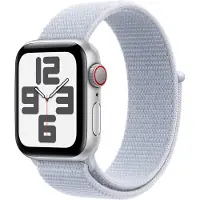 Apple Watch SE GPS + Cellular 40mm Silver Aluminium Case mit Blue Cloud Sport Band (MXGE3QF/A)