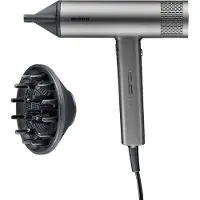 Severin Haartrockner, leistungsstarker Föhn mit BLDC-Motor, Ionic-Technologie, Diffusor & Konzentrator, 2.000W, anthrazit, HT 0169, S-Style Speed Pro