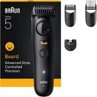 Braun Haarschneider "Barttrimmer BT5520" ultrascharfe Klinge, 120 Min Akkulaufzeit, 40 Längeneinstellungen