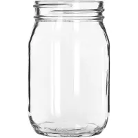 Libbey Gläser-Set "Trinkglas, 12er Set -DRINKING JARS-" 473 ml, hochwertig verarbeitet, im modernen Design