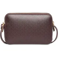Calvin Klein Handtasche Emblem Aop Elongated Camera Bag LV04F3268G Dunkelrot
