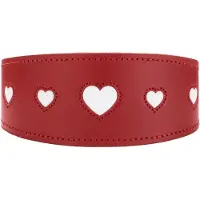 Hunter Halsband Windhund Love 47/S-M, Rot/Schwarz