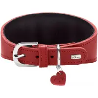 Hunter Halsband Windhund Love 42/S, Rot/Schwarz