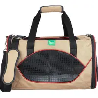 Hunter Tragetasche Kansas 50 x 30 x 30 cm , Farbe:beige/rot