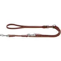 Hunter V-Leine Round & Soft Canadian Up für Hunde Cognac L