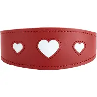 Hunter Halsband Windhund Love 32/XS, Rot/Schwarz