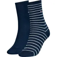 Tommy Hilfiger Socken "TH WOMEN SOCK 2P SMALL STRIPE" 2 Paar, 2 Stk. tlg. mit schmalem Rippenbündchen, meliert, gestreift