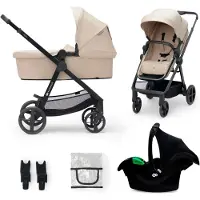 Kinderkraft 3-i-1 NEWLY Kombikinderwagen Travelsystem, Sand Beige