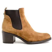 Alpe für Damen. 220211 Lederstiefeletten Anne hellbraun (36), 5 bis 8 cm, Keine, Lässig