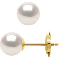 Diadema - Ohrringe - Gelbgold und japanische Akoya-Zuchtperle - Weiß