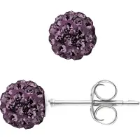 Diadema - Lila Kristall-Ohrringe - Kristall-Perlen-Kollektion