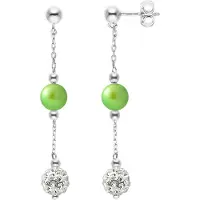 Diadema - Ohrringe - Kristall Weiß & Perlen - Kollektion Kristall Perle
