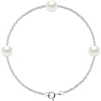 Diadema - Armband - Silber und echte Süßwasserperlen - Weiß