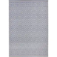 Home Collection Teppich "Raute" Gr. 4, blau, B:160cm H:8mm L:230cm, Kunstfaser, Teppiche, Teppich, In-& Outdoor, Wetterfest, Balkon, Läufer, Wohnzimmer, Terrasse, Raute