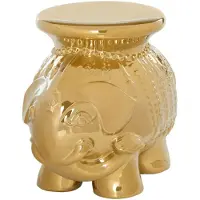 Safavieh Furniture | In- & outdoor Hocker Pymm Gold Keramik 60x36x42.67 cm | NADUVI