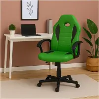 HTI Schreibtischstuhl Junior höhenverstellbar ergonomischer Drehstuhl Grün