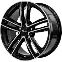 RC Design 18 Zoll Alufelge RC27 18"x7" 5x100 PCD ET47 57,1mm Felge Schwarz Frontpoliert