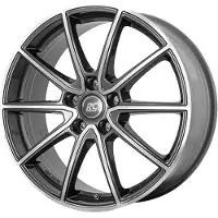 RC Design 18 Zoll Alufelge RC32 18"x9" 5x112 PCD ET49 66,6mm Felge Grau Frontpoliert
