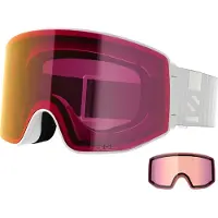 Salomon Skibrille Sentry Prime Sigma Unisex White / Poppy Red (+ Extra Lens)