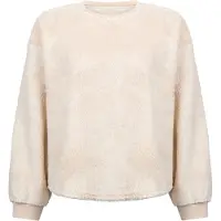 Hunkemoller Langärmeliges Fluffy-Fleece-Top Beige
