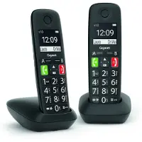 Gigaset E 290 - Duo Senioren DECT telefoon - Zwart