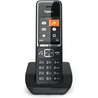 Gigaset Comfort 550, Analoges Telefon, Kabelloses Mobilteil, Freisprecheinrichtung, 200 Eintragungen, Anrufer-Identifikation, Schwarz